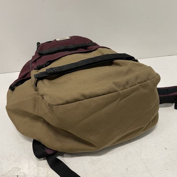 Vans Planned Pack 3 Skate Backpack Board Straps Maroon Red Canvas Bag - Picture 4 of 7
